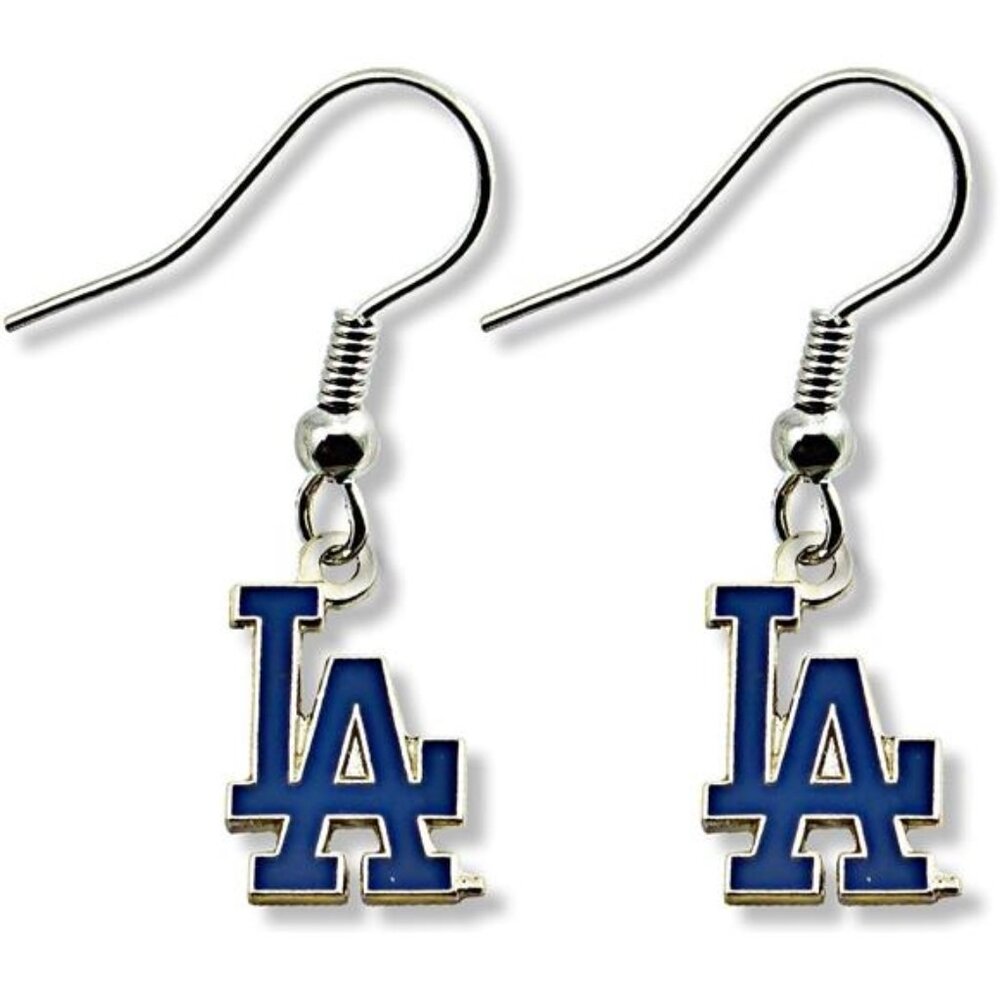 New MLB Los Angeles Dodgers‎ "LA" Script Logo Dangler Earrings